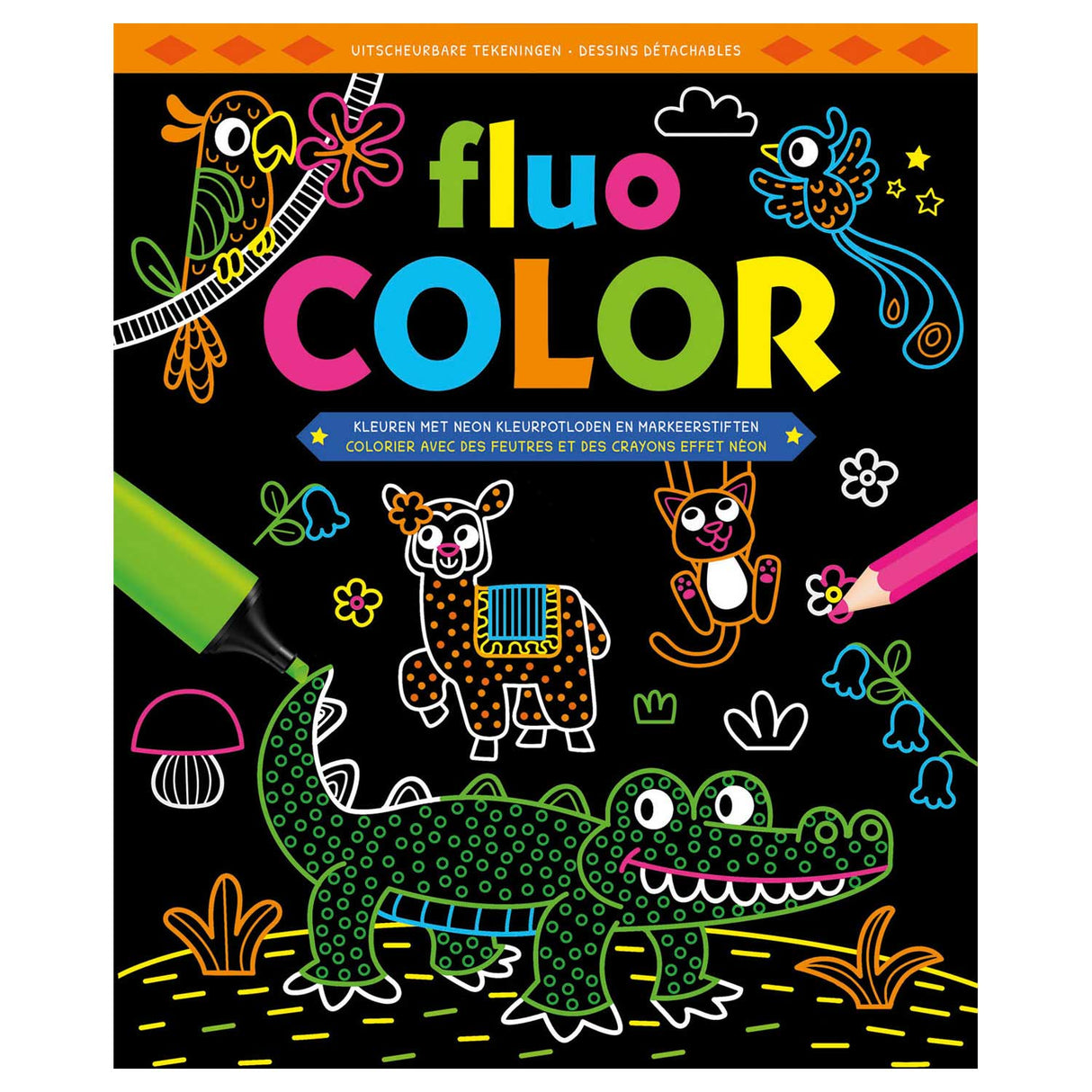 Livre de coloriage couleur fluo Deltas
