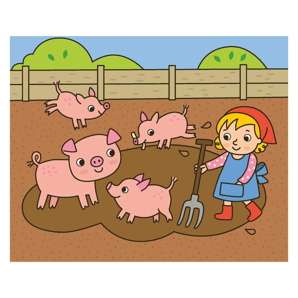 Coloriage Deltas joyeux - les animaux de la ferme