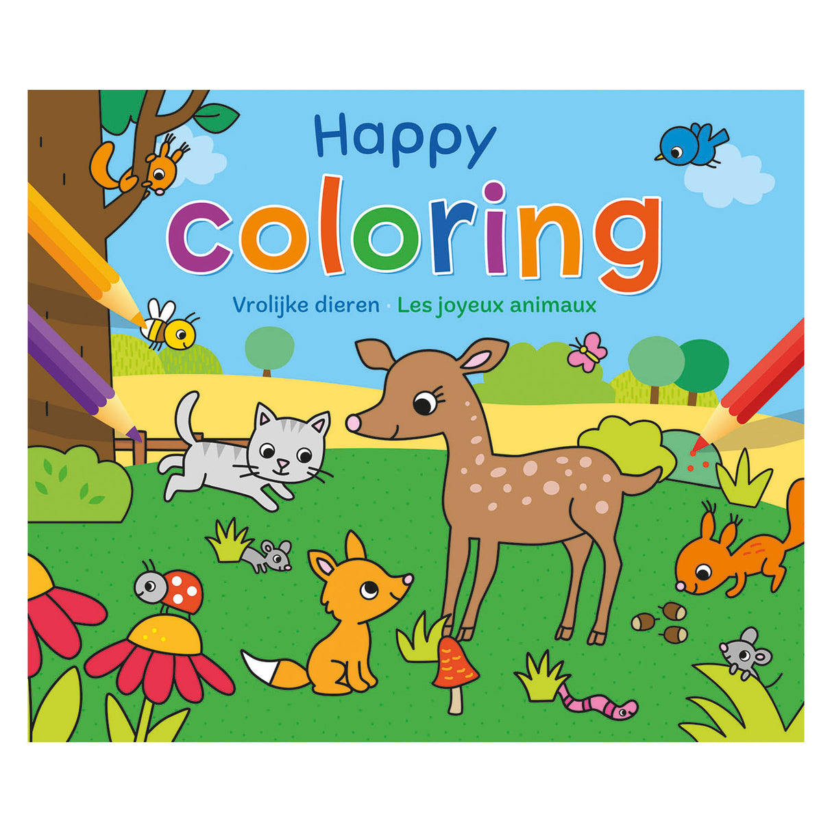 Coloriage heureux Deltas - animaux heureux