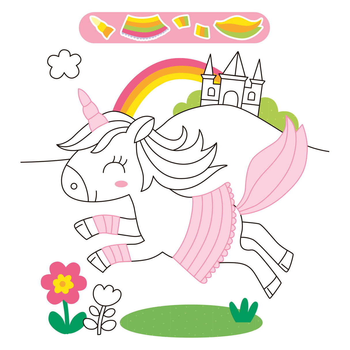 Défilé d'autocollants licorne Deltas