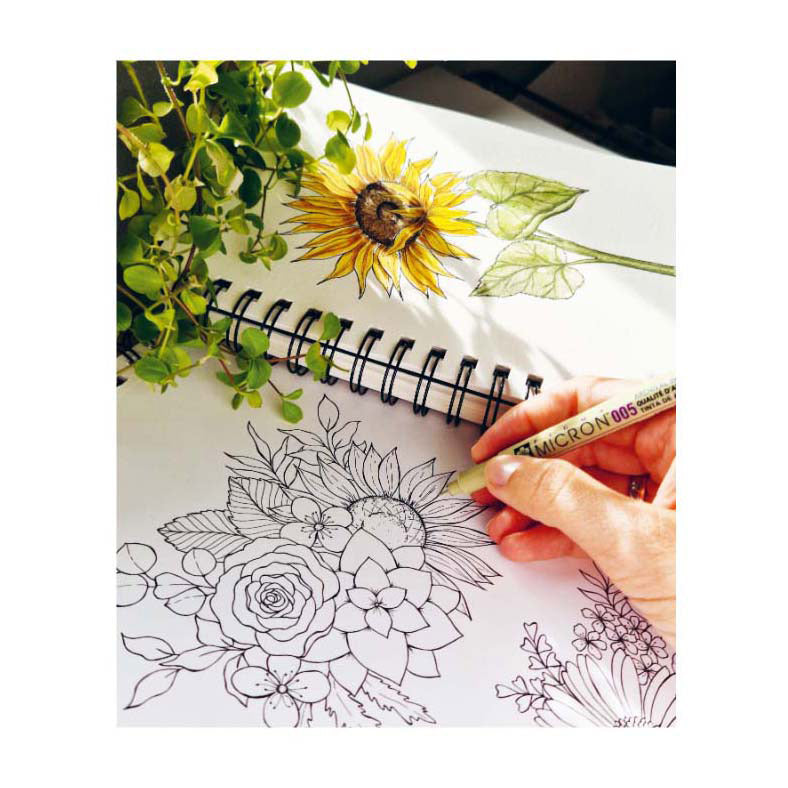 Dessiner des fleurs deltas étape par étape