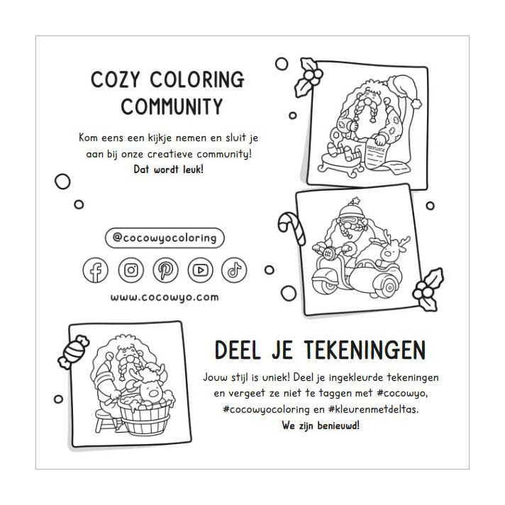 Deltas douillet Noël mignon livre de coloriage confortable coco wyo