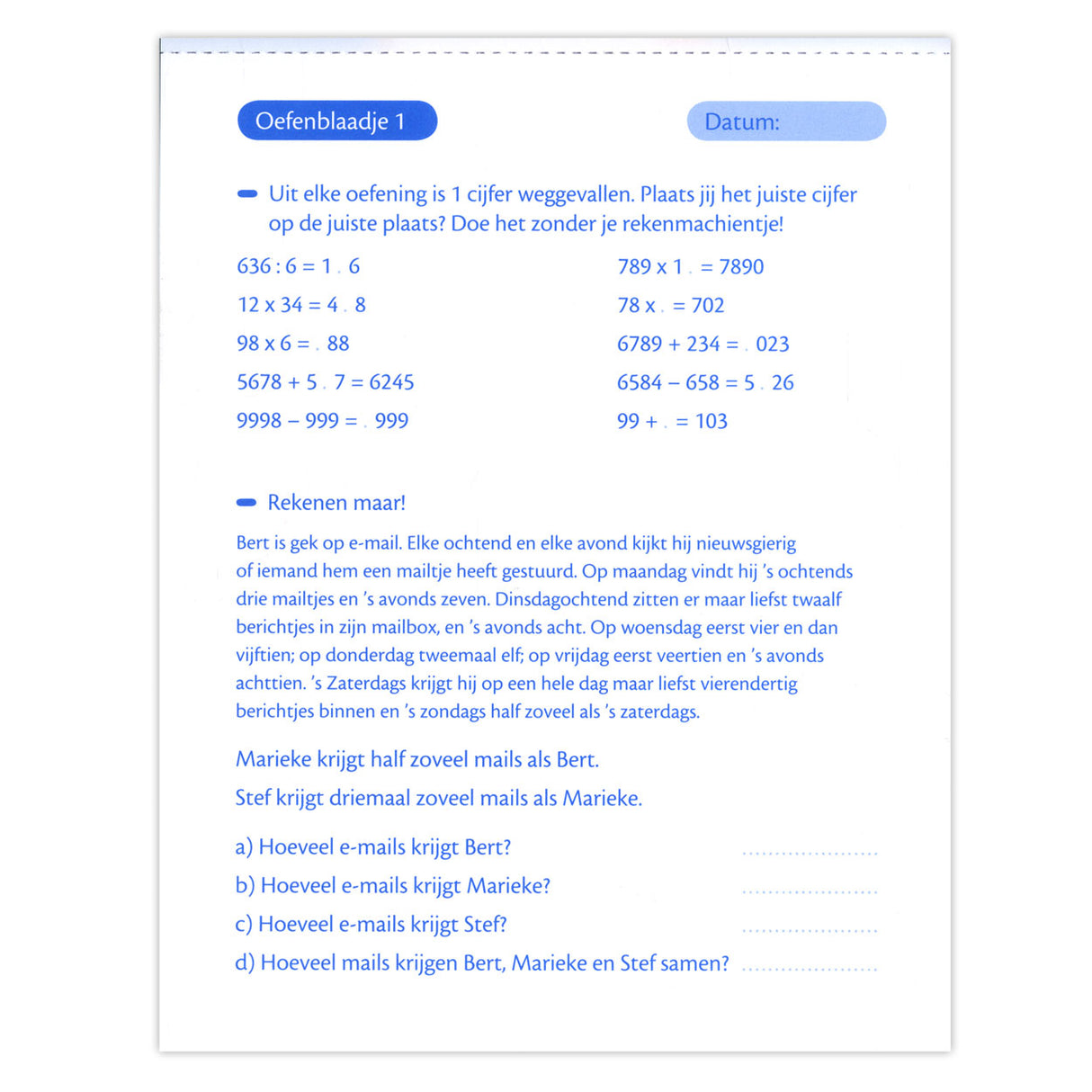 Fiches d'entraînement arithmétique Deltas (9-10 ans)