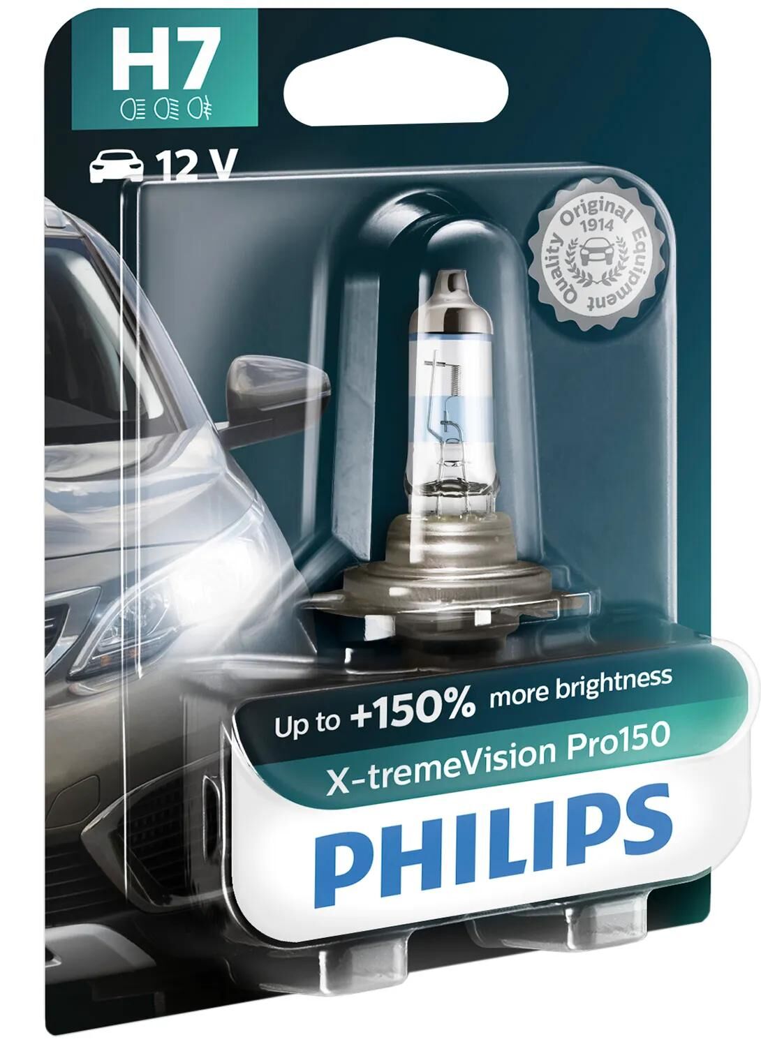 Lampe frontale Philips x-tremevision pro 150 . lampe h7 12v xtreme vis.pro150