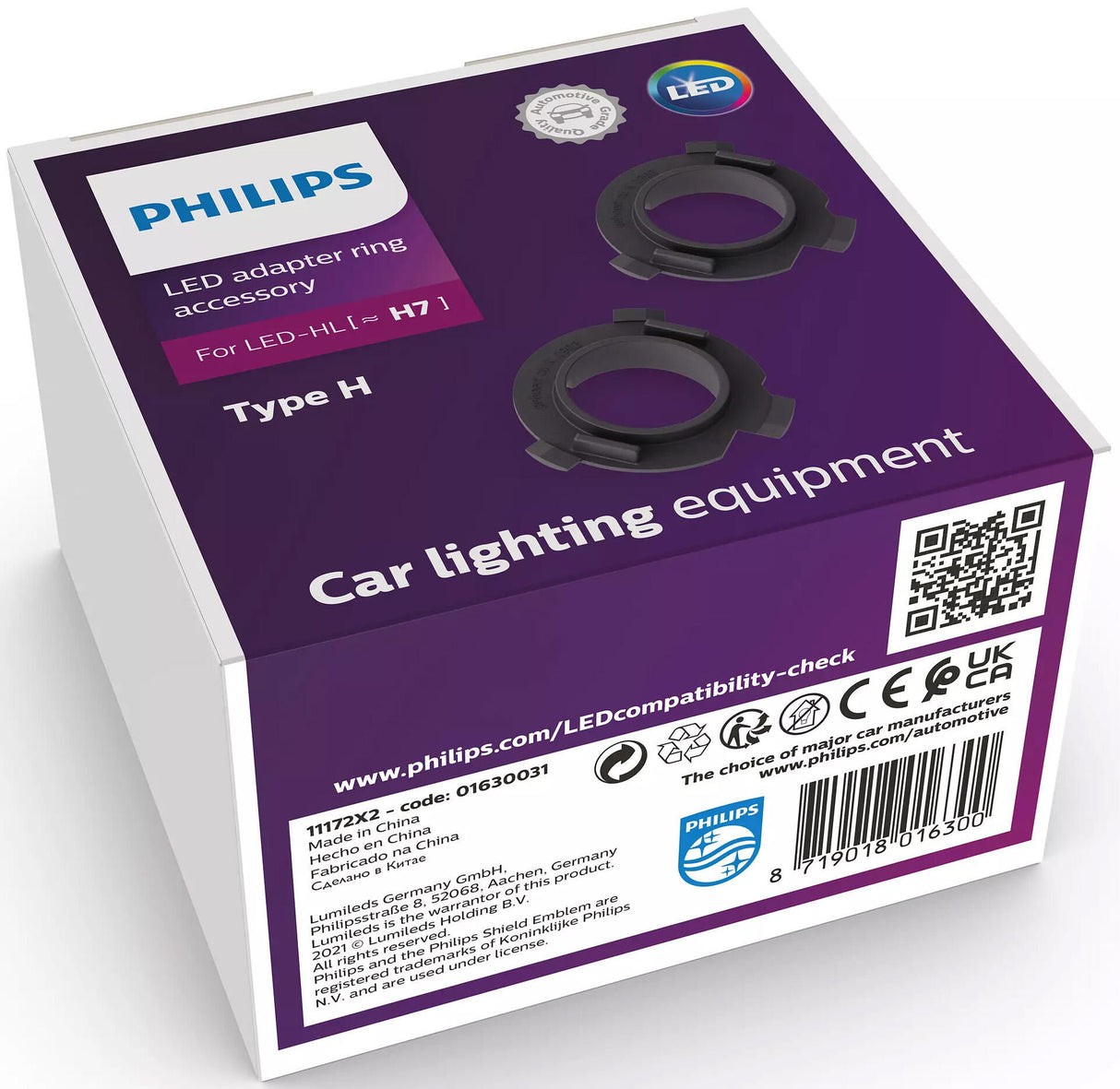 Philips adaptateur ultinon pro6000 anneau adaptateur led h7 type 11172x2