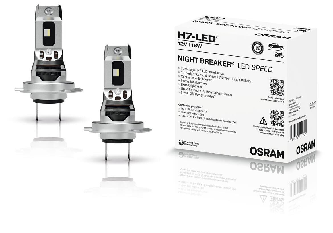 Osram phare nuit disjoncteur led vitesse de la lampe h7 led vitesse 12v16w nuit disjoncteur