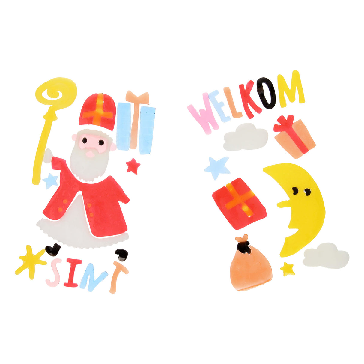 Remporte les autocollants pour fenêtres en Hollande à la fête de Sinterklaas