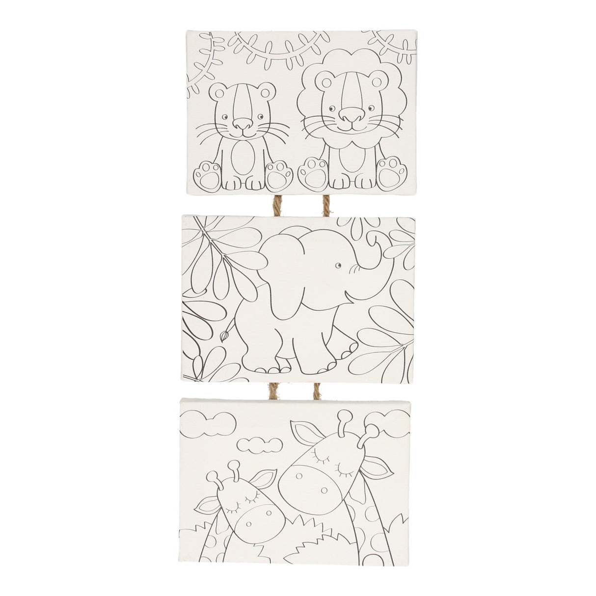 Wins Holland ensemble de peintures sur toile animaux sauvages, lot de 3 pièces