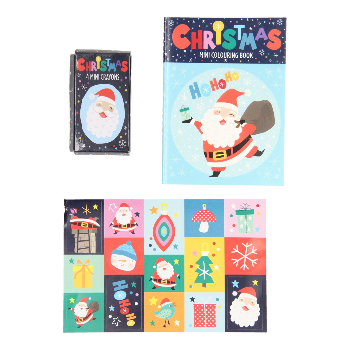 Ensemble de friandises Wins Holland : livre de coloriage, feuille d'autocollants de crayons de couleur - Noël