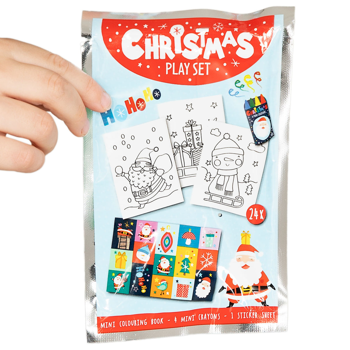Ensemble de friandises Wins Holland : livre de coloriage, feuille d'autocollants de crayons de couleur - Noël