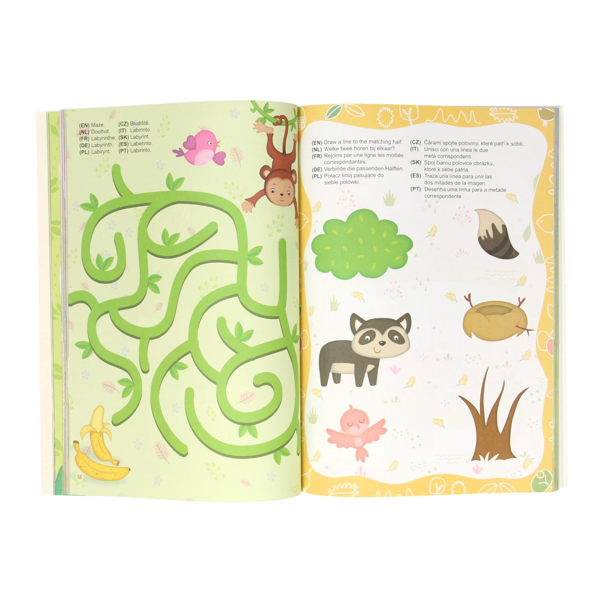 Gagne les activités de couleurs hollandais livre jungle