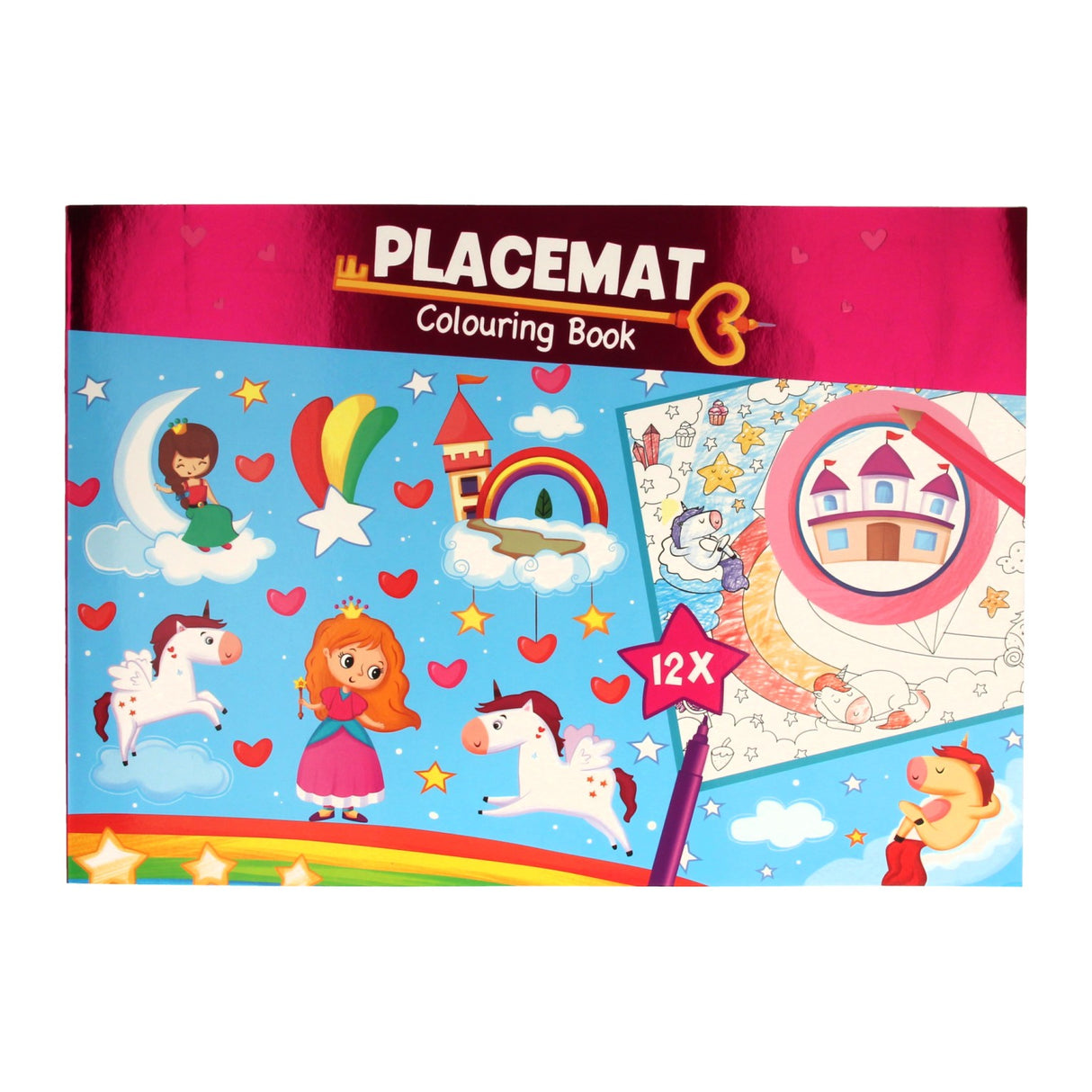 Wins Holland set de table livre de coloriage - Licorne