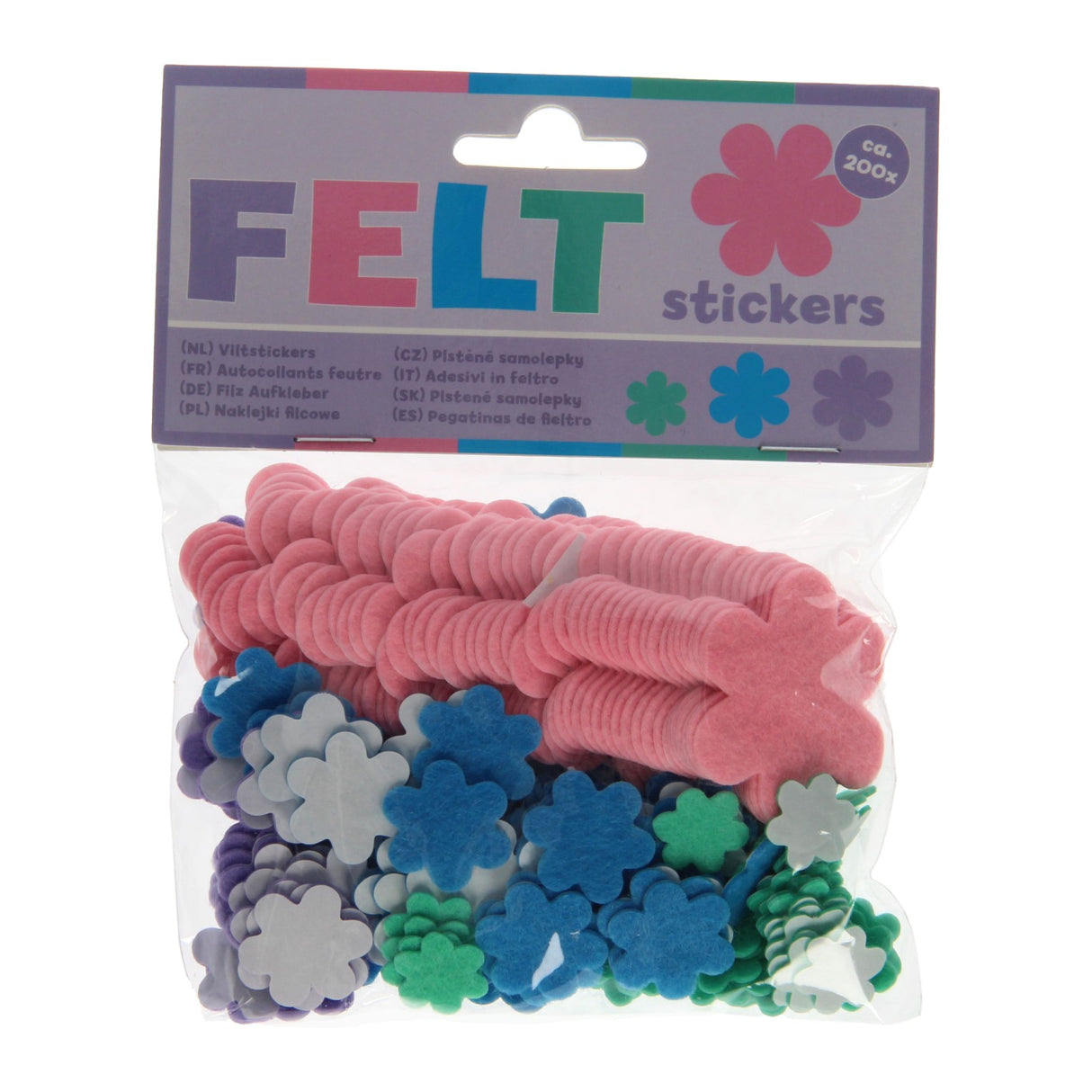 Autocollants en feutre Wins Holland - fleurs, 200 pcs.