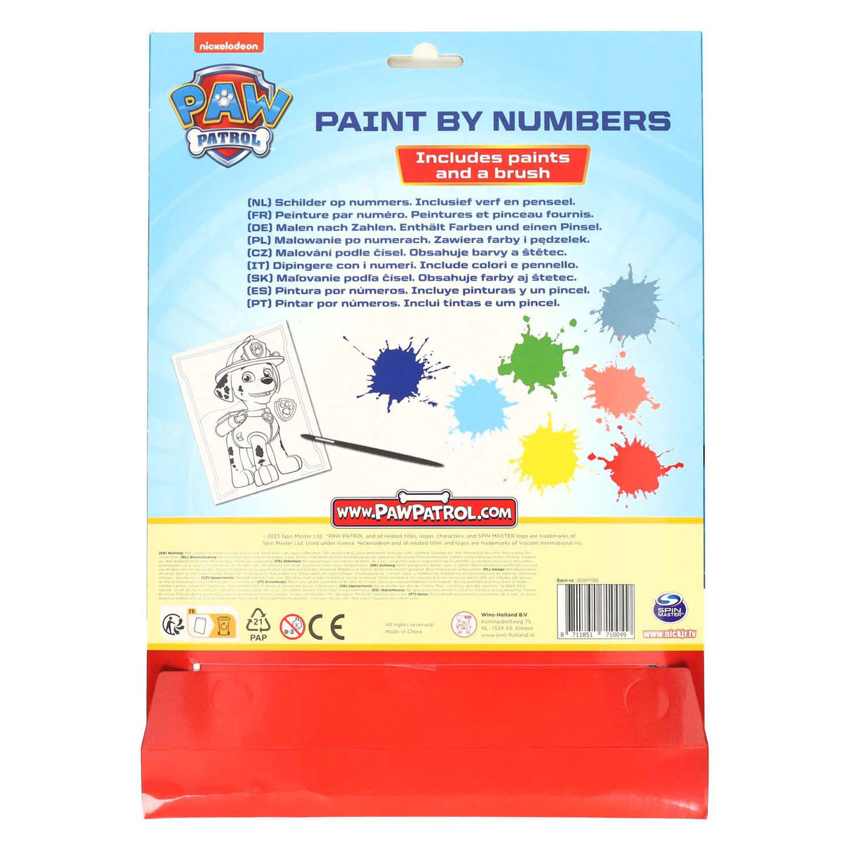 Gagne les couleurs hollandaises par numéro PAW Patrol