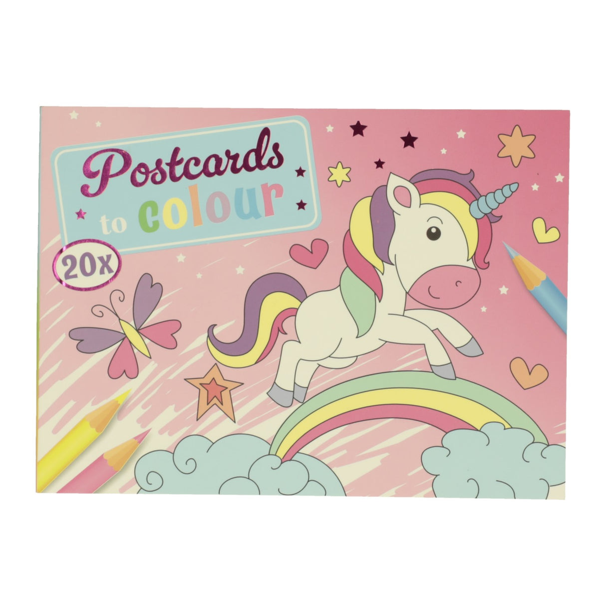 Gagne des cartes postales hollandaises à colorier licorne