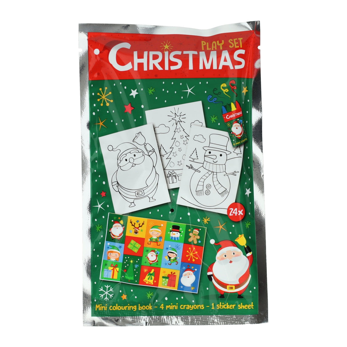 Wins Holland Treat Set Ensemble de coloriage de Noël avec crayons et autocollants
