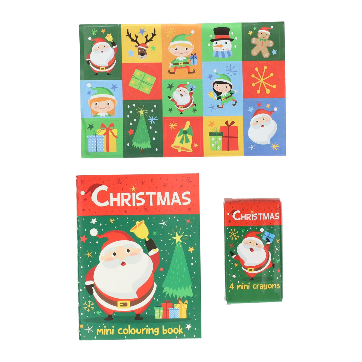 Wins Holland Treat Set Ensemble de coloriage de Noël avec crayons et autocollants