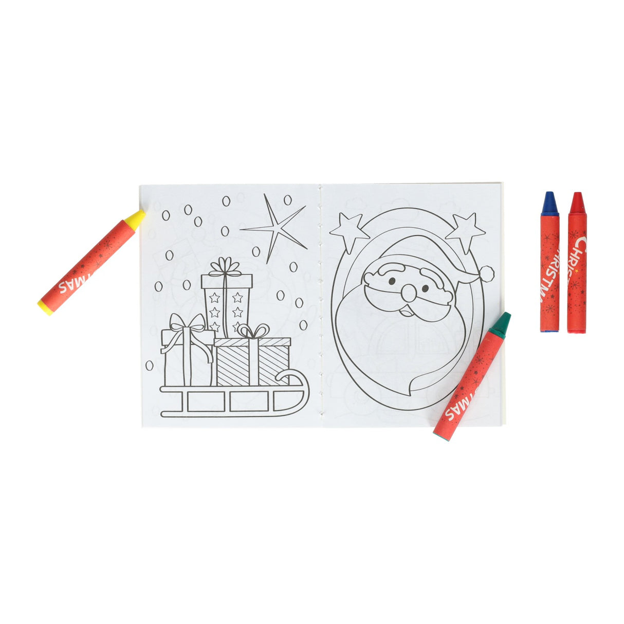 Wins Holland Treat Set Ensemble de coloriage de Noël avec crayons et autocollants