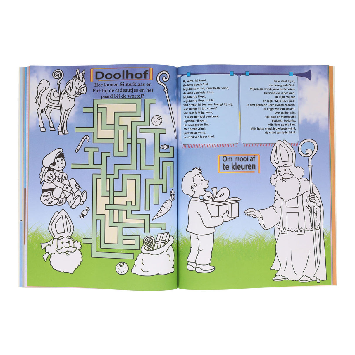 Livres spéciaux aux Pays-Bas, par exemple le livre de jeux de Sinterklaas