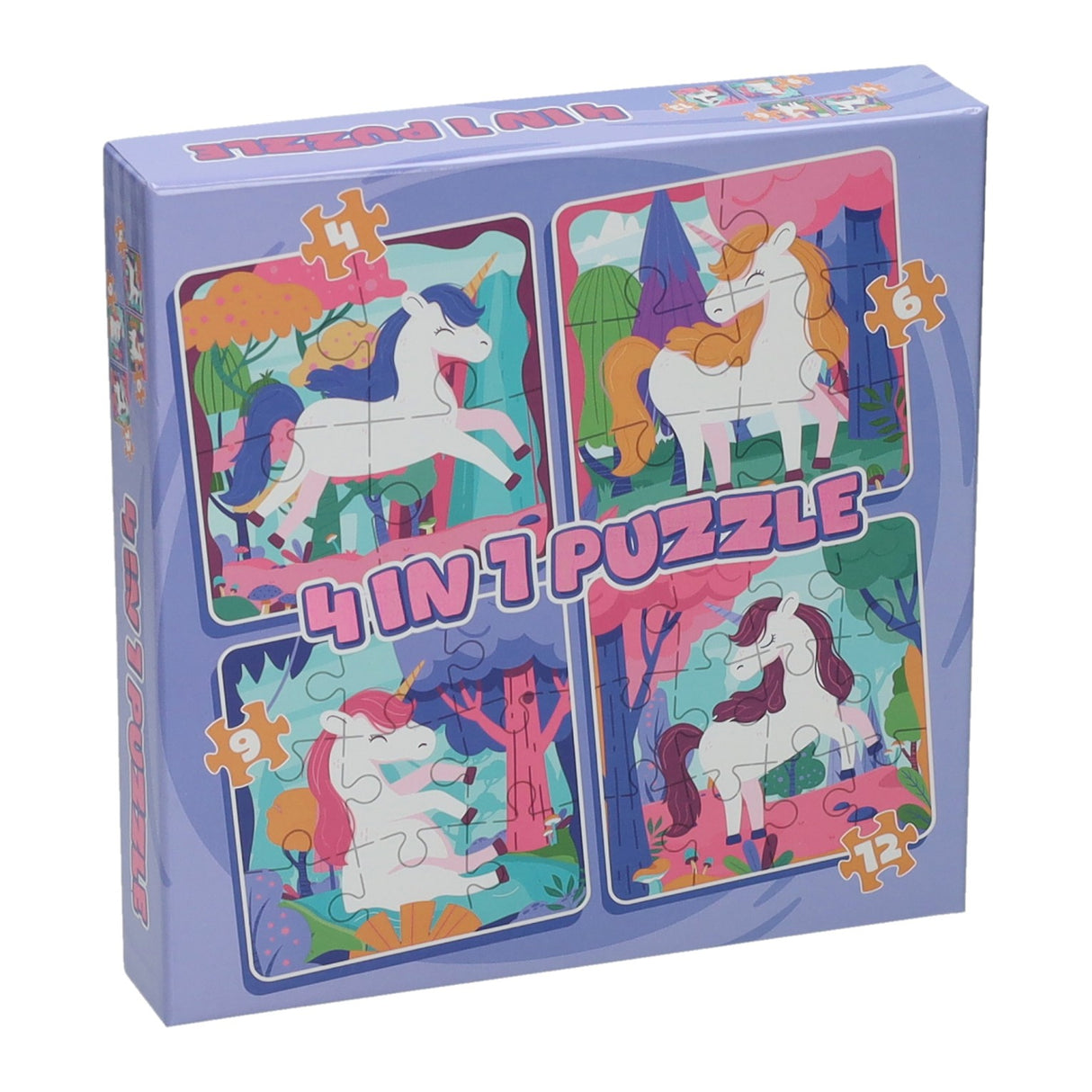 Wins Holland puzzle 4en1 licorne, 12 pcs.