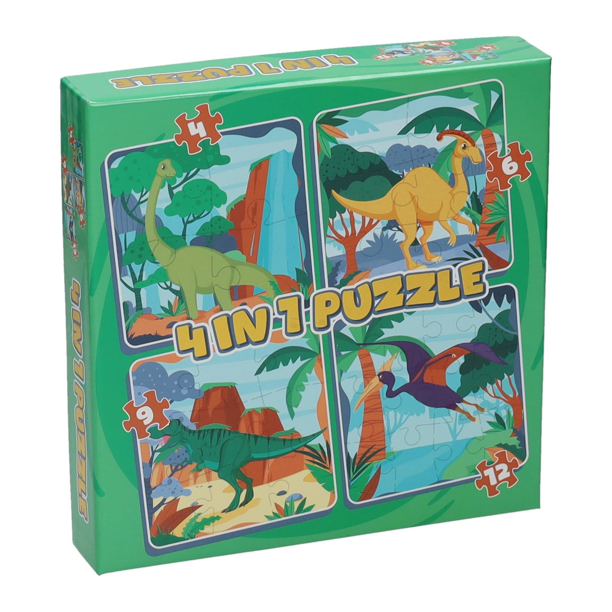 Wins Holland puzzle 4en1 - dinosaure, 12 pcs.