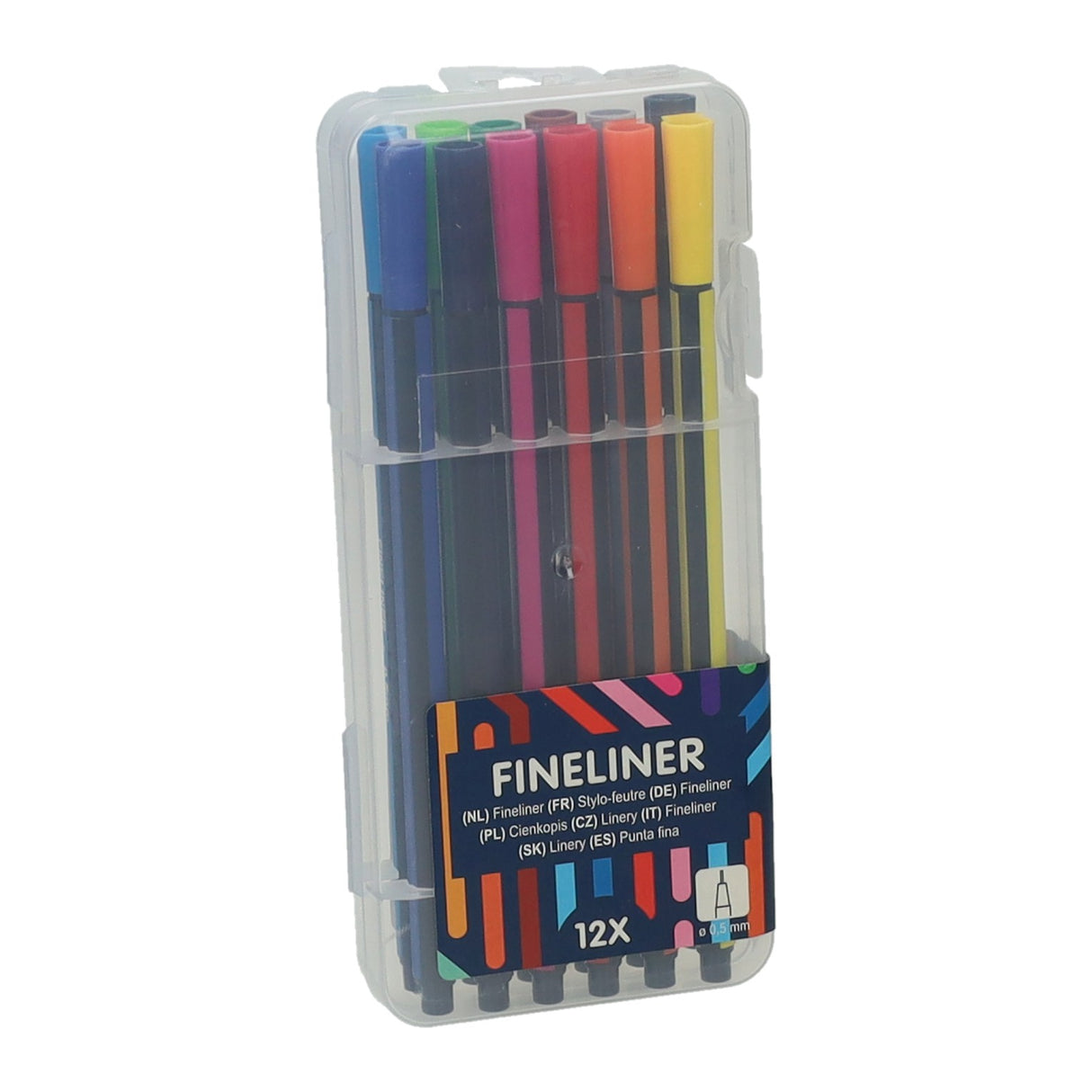 Wins Holland set de feutres fins dans une boîte de rangement, 12 pcs.