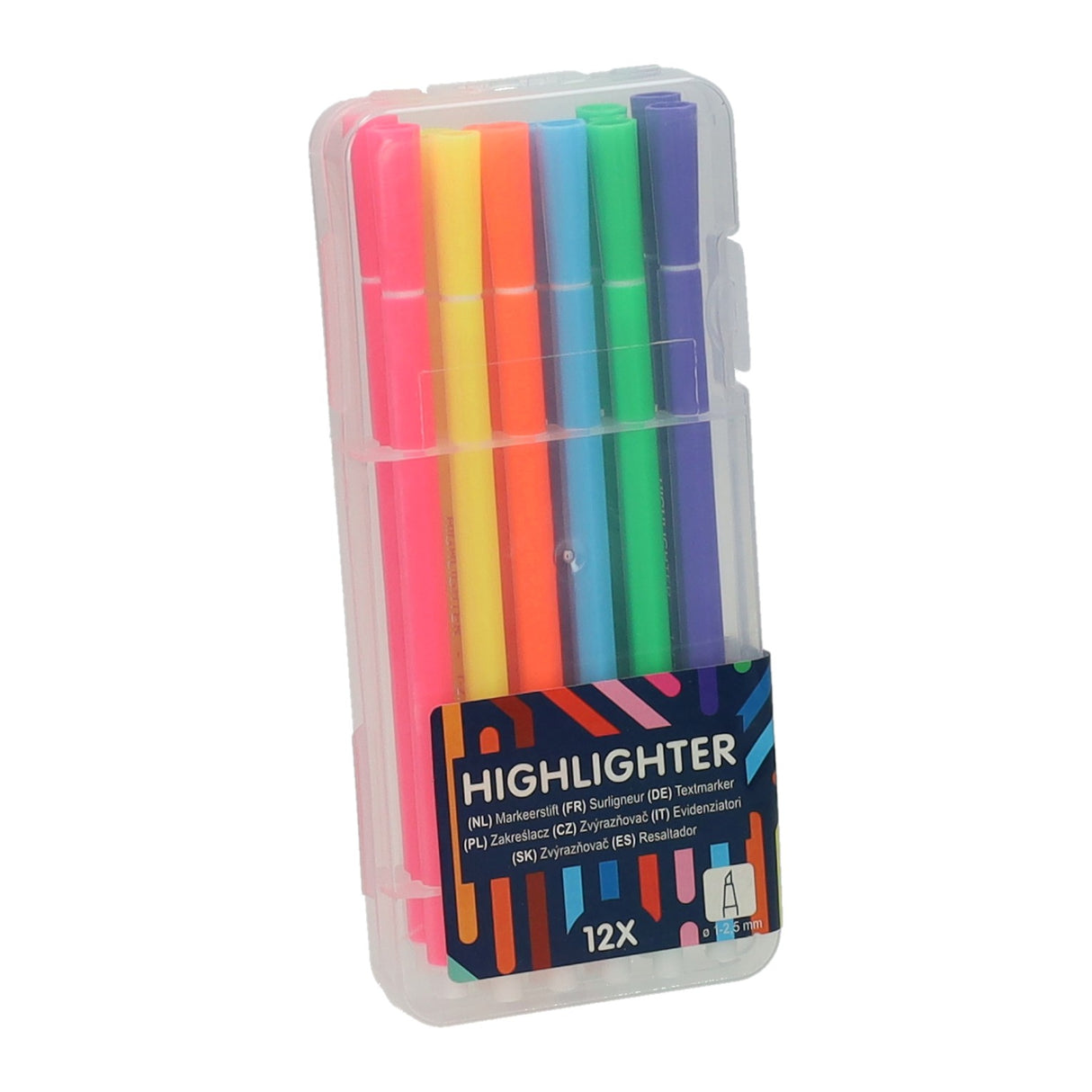 Ensemble de surligneurs Wins Holland dans une boîte de rangement, 12 pcs.