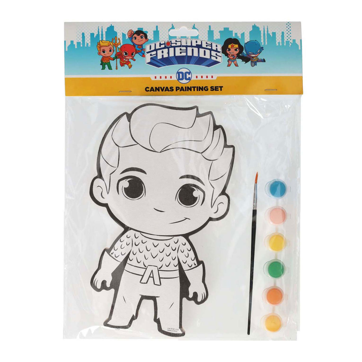 Wins Holland peinture sur toile DC Comics - Aquaman - comprenant un pinceau et 6 couleurs de peinture