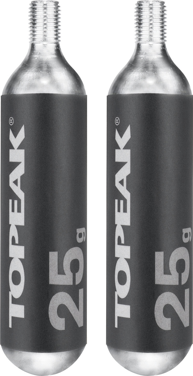 Cartouche co2 Topeak 25g menacée (2 pièces)