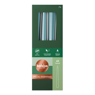 Bougies gothiques 245 24 4x bleu métallisé | 2 pièces