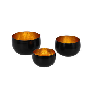 Bols marrakech noir royal lot de 3 | 4 pièces