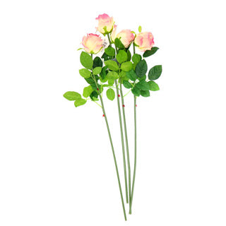 No brand Branches de roses artificielles rose clair 56 cm | 6 pièces