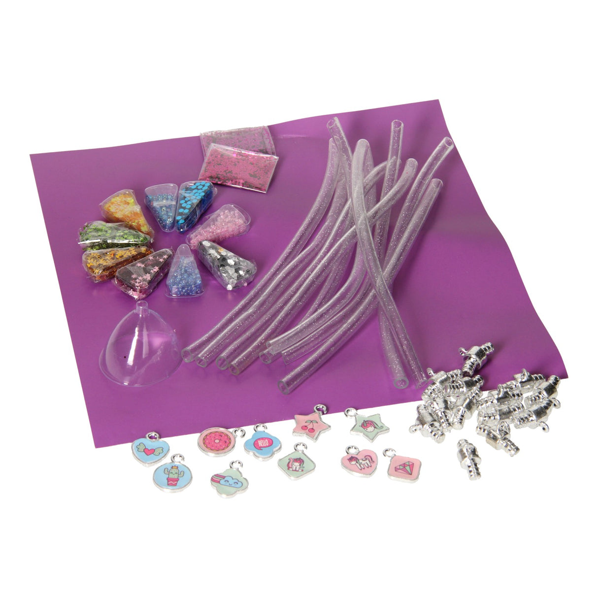 Groupe d'artisanat créatif fabriquant des bracelets d'eau scintillants