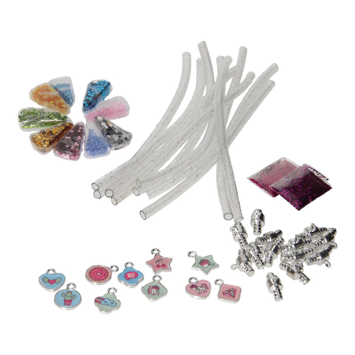 Groupe d'artisanat créatif fabriquant des bracelets d'eau scintillants