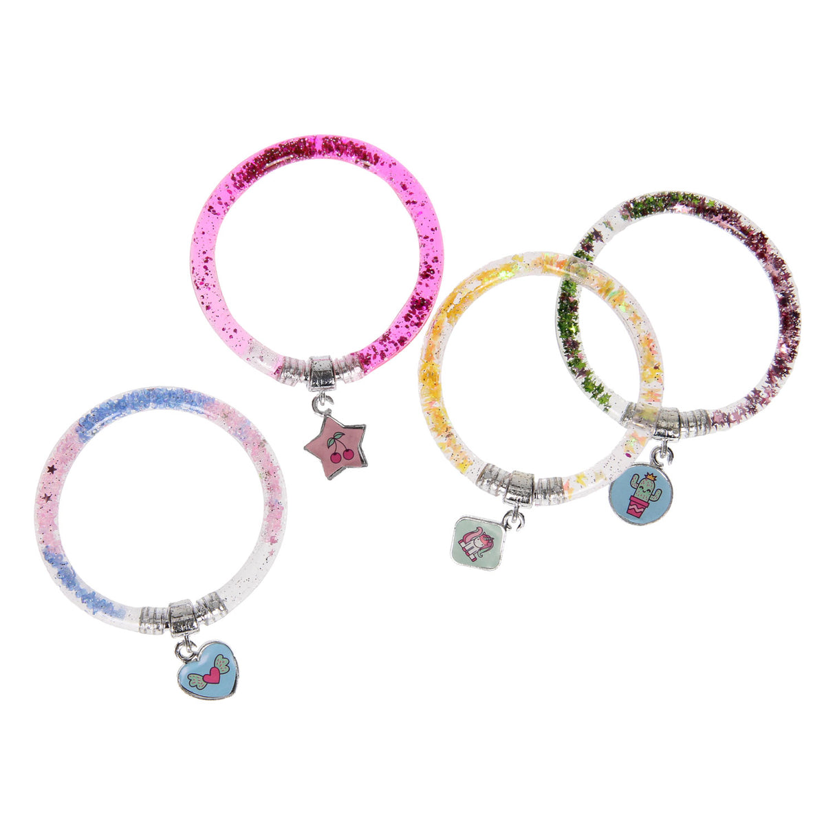 Groupe d'artisanat créatif fabriquant des bracelets d'eau scintillants