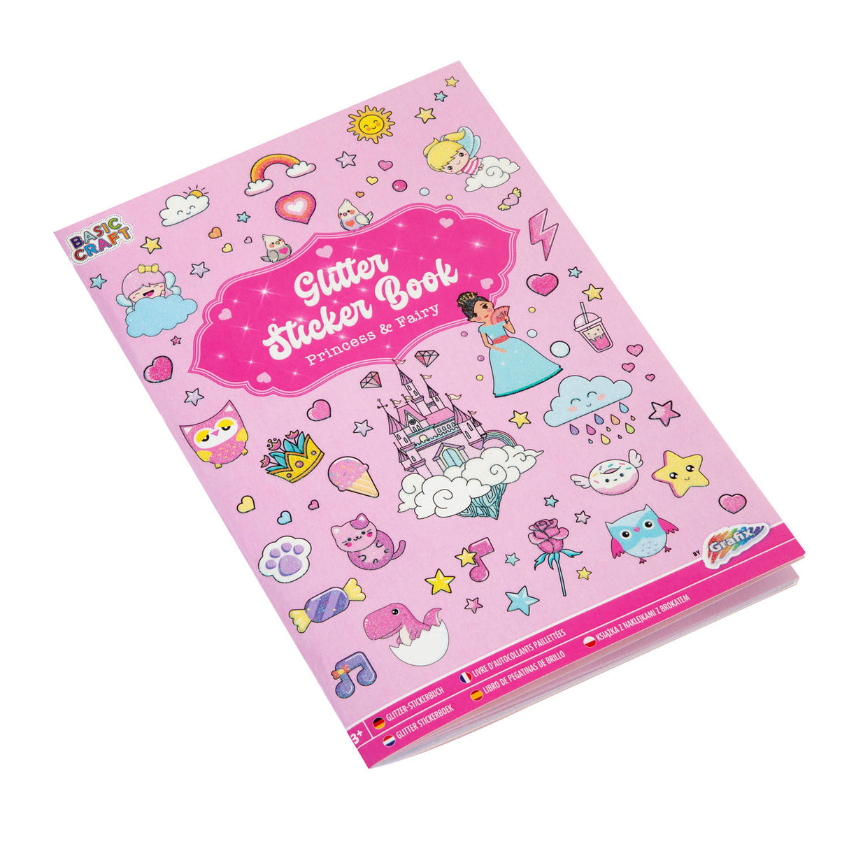 Livre d'autocollants à paillettes Creative Craft Group a5 - rose