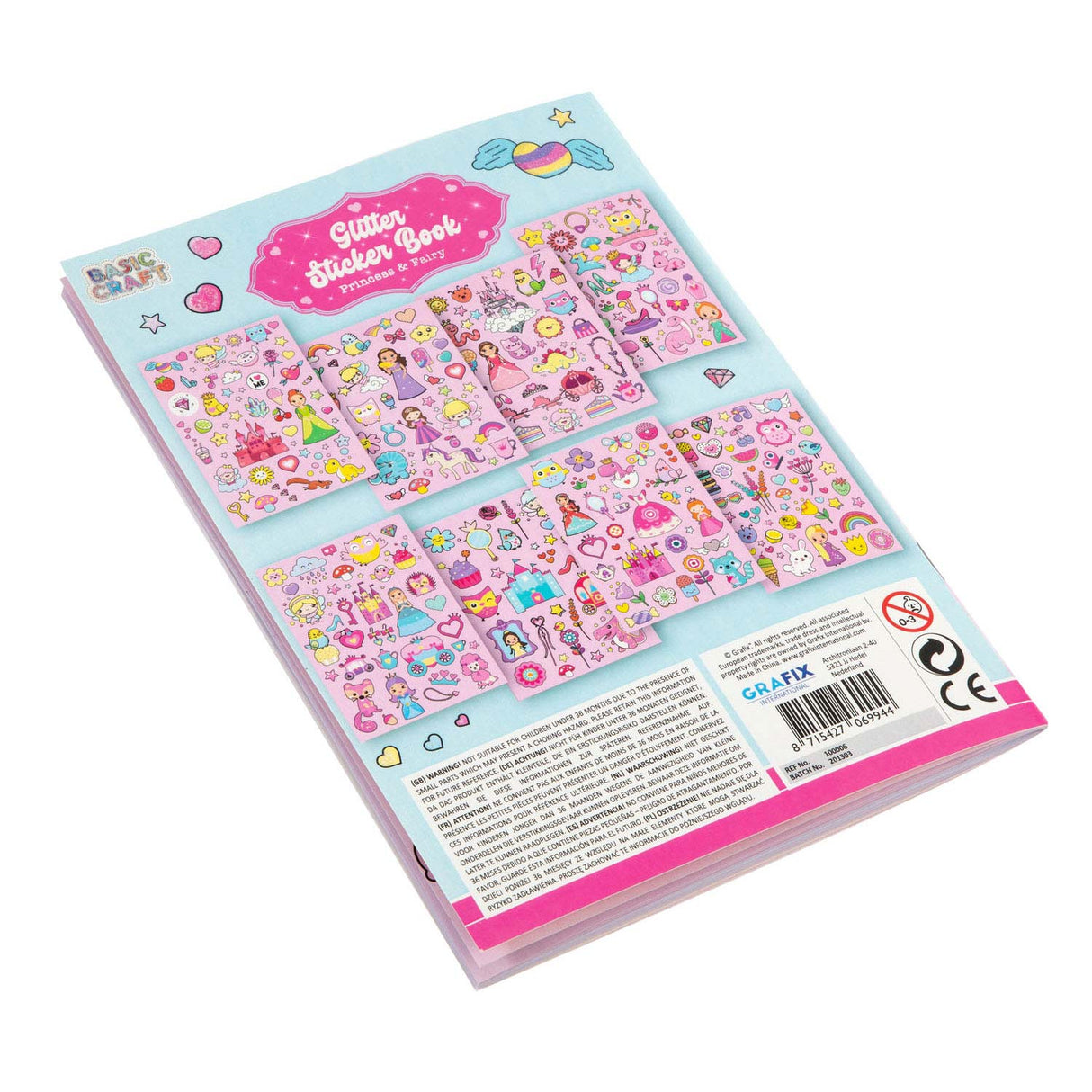 Livre d'autocollants à paillettes Creative Craft Group a5 - rose
