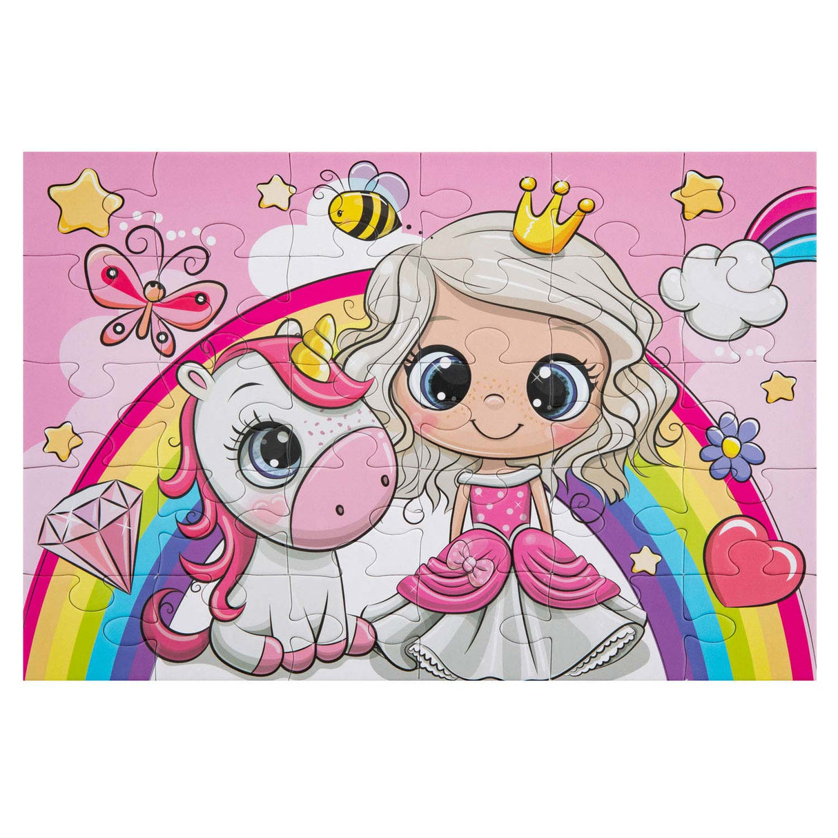 Puzzle de groupe d'artisanat créatif licorne, 30 pièces