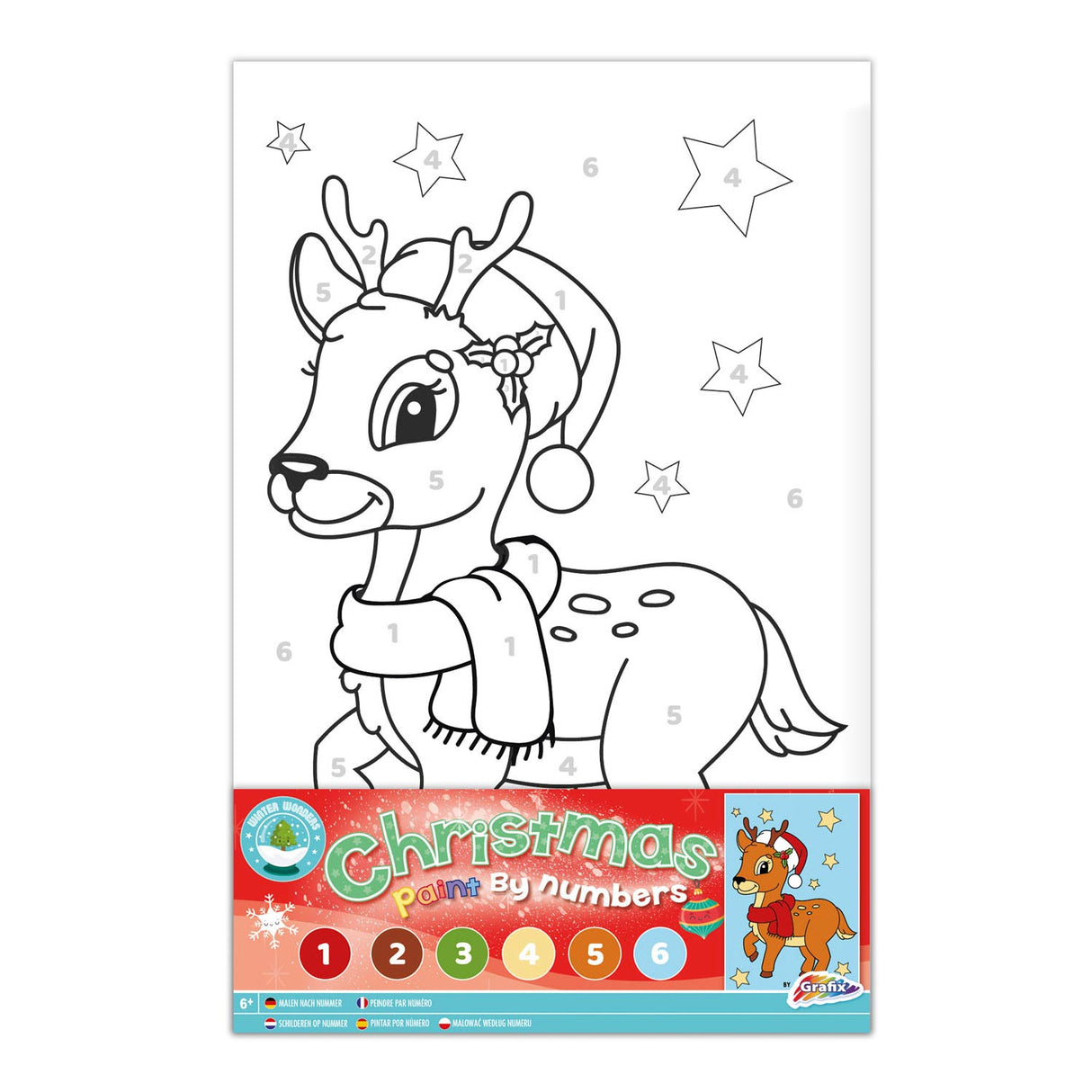 Creative Craft Group Peinture sur toile de Noël par numéros de renne