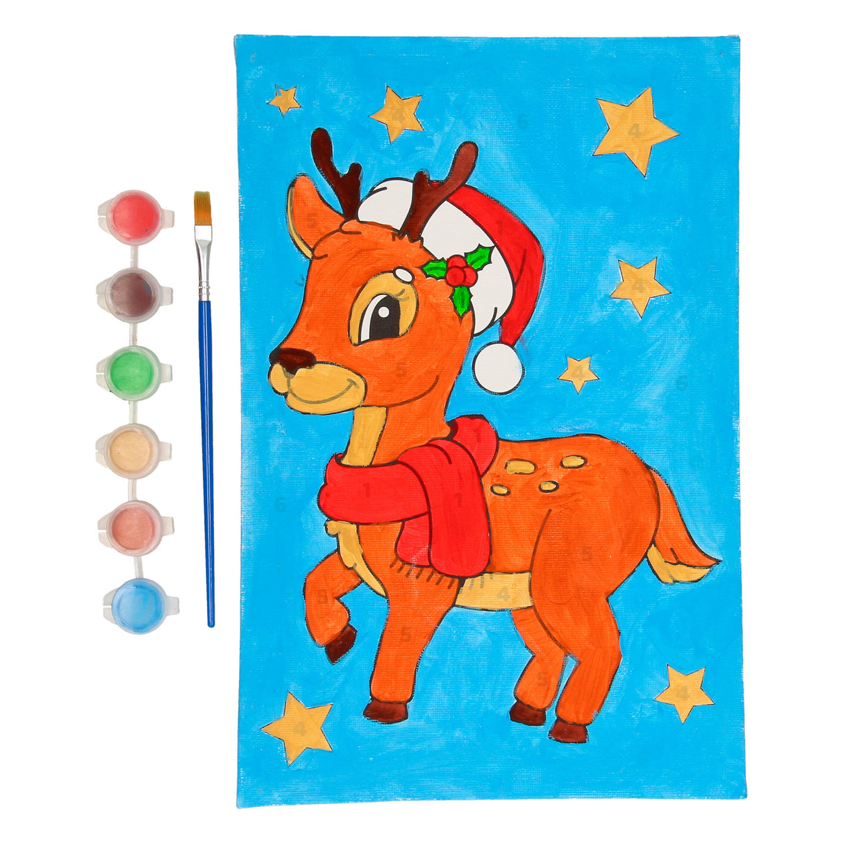 Creative Craft Group Peinture sur toile de Noël par numéros de renne