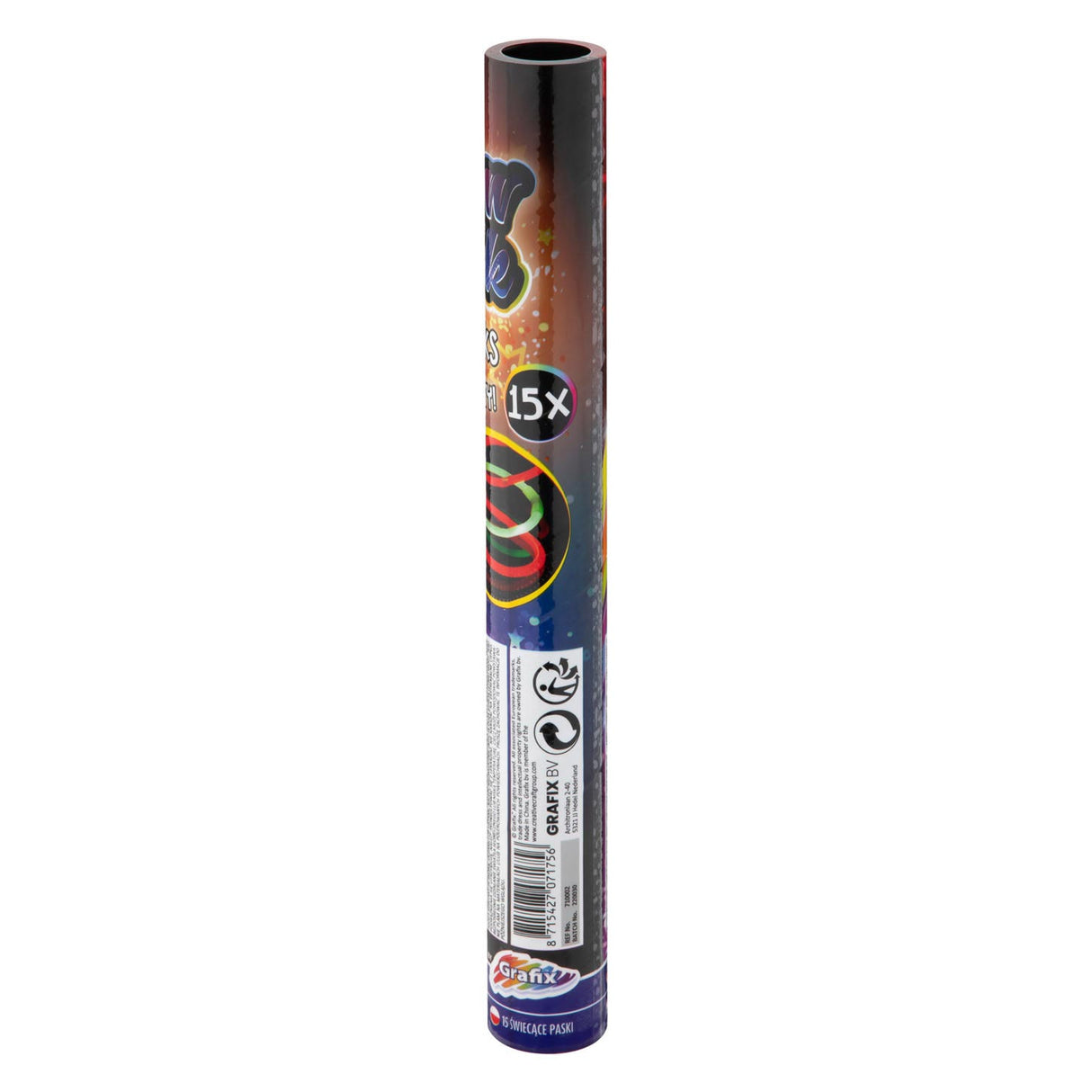 Bâtons lumineux Grafix 15 pièces en tube | 24 pièces