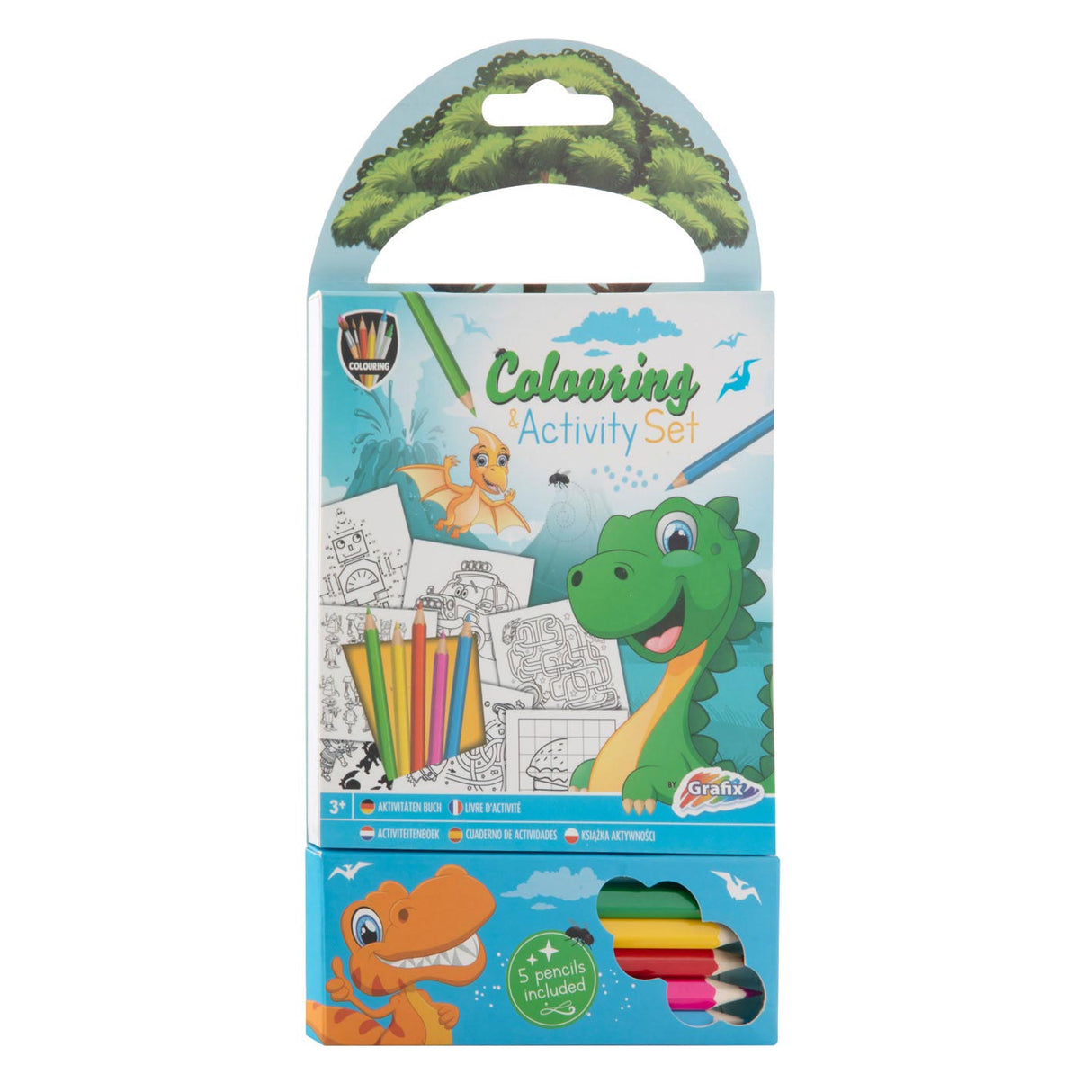 Bloc d'activité de coloriage Grafix Licorne avec crayons de couleur