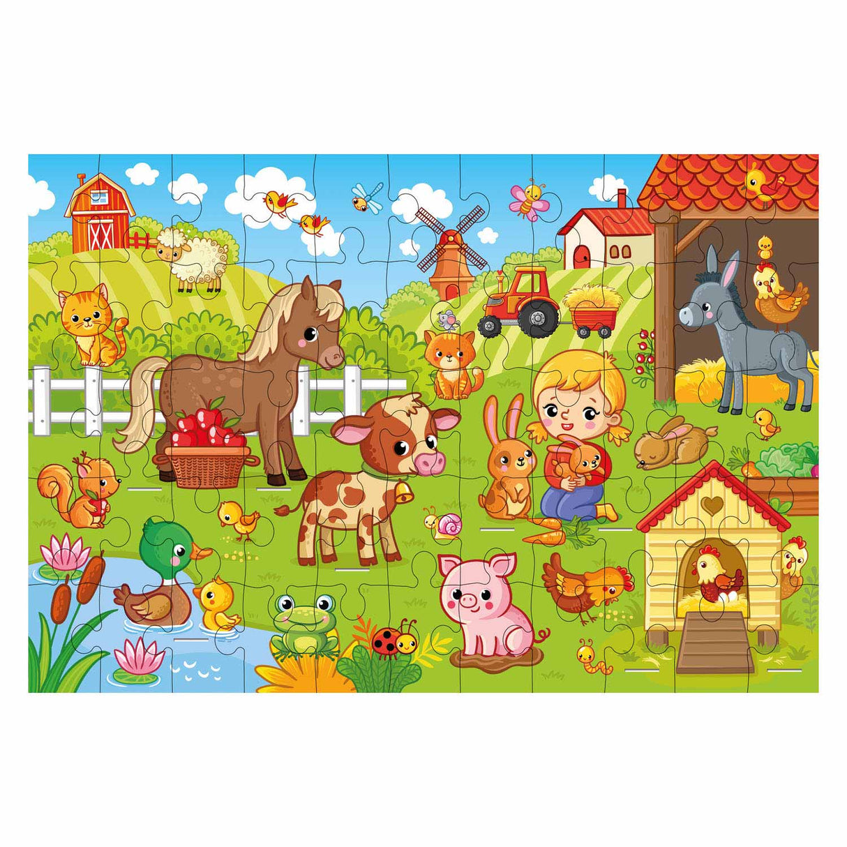 Grafix 3d Floor Puzzle Farm, 55e.