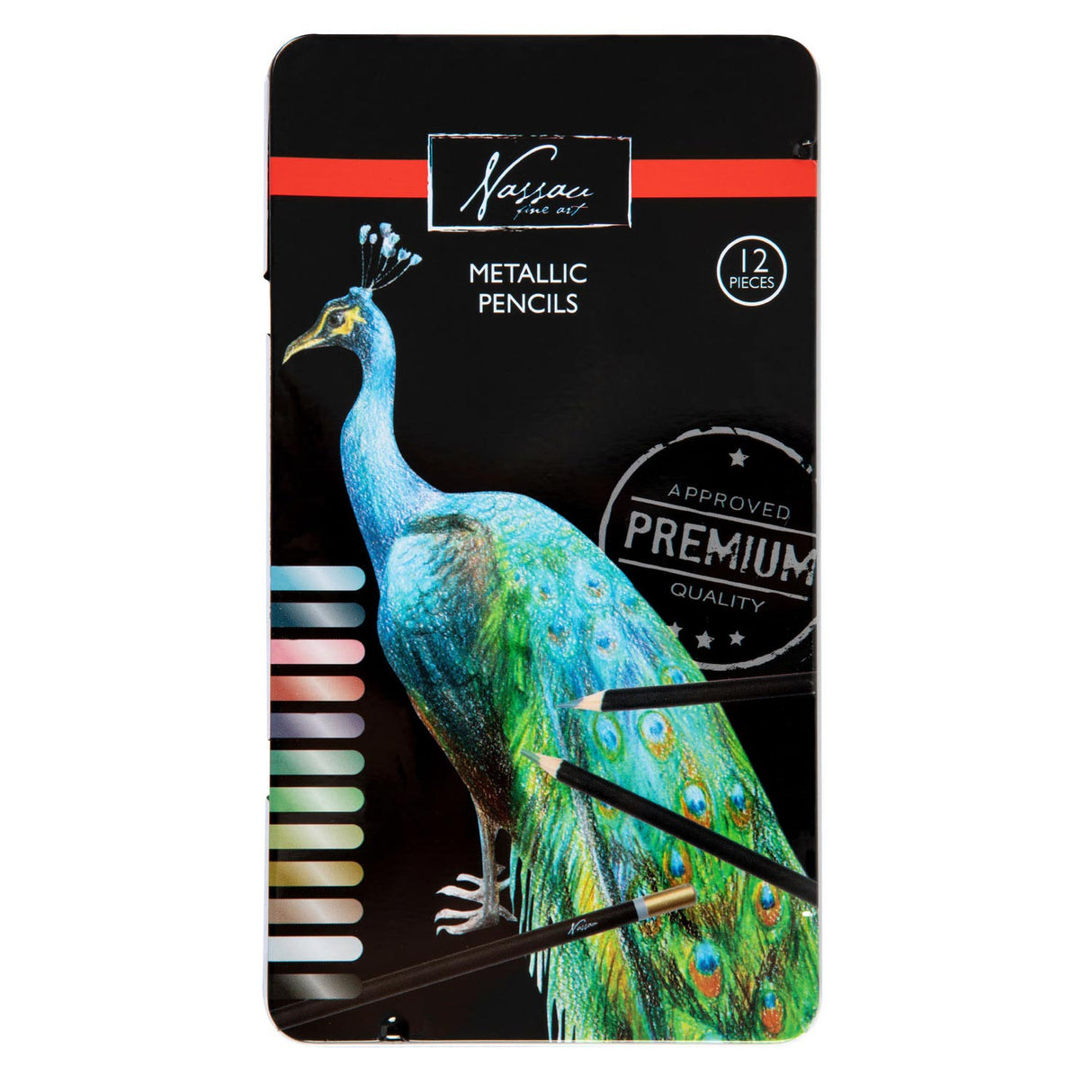 Nassau fine art crayons de couleur nassau métallisés, 12 pcs.