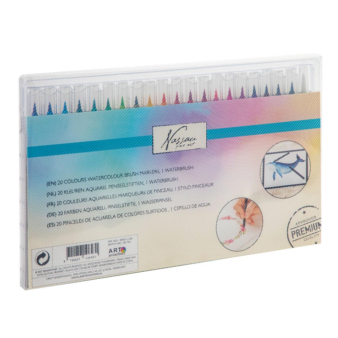Nassau Fine Art Nassau Crayons Pinceaux Aquarelle, 20 pcs.