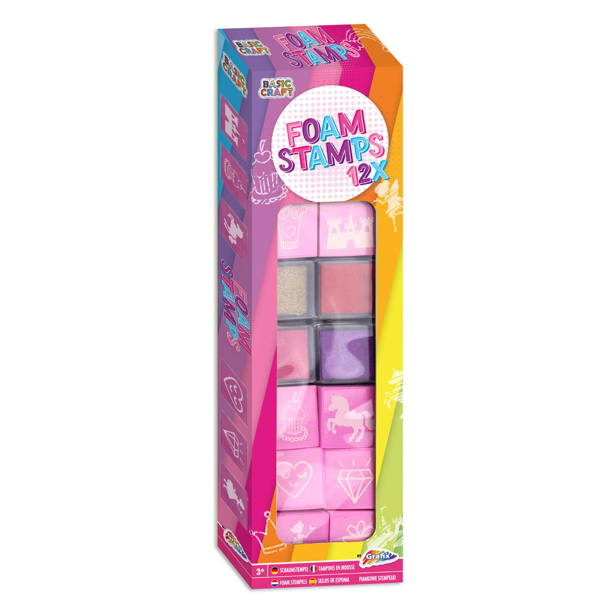 Set de tampons mousse Grafix - rose
