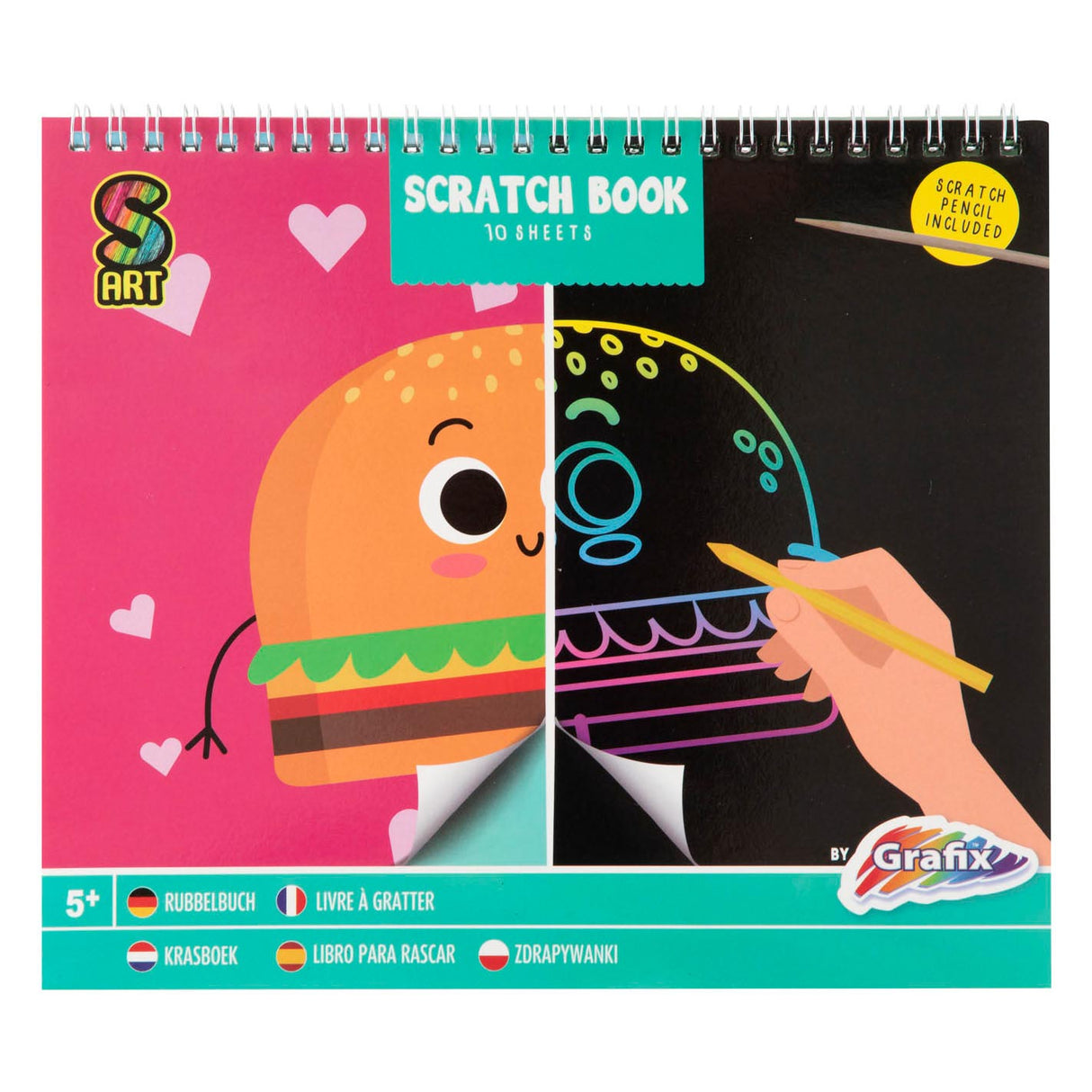 Échantillon de livre à gratter Grafix, 10 feuilles