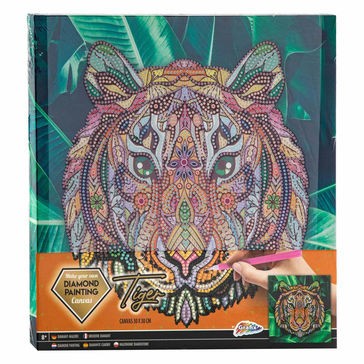 Tiger Tiger, 30x30 cm en toile