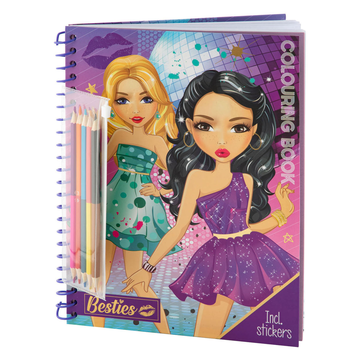 Autocollants pour livre de coloriage, besties du groupe d'artisanat créatif
