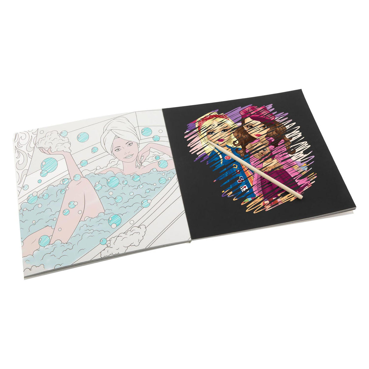 Grafix besties livre à gratter et à colorier 12 pages